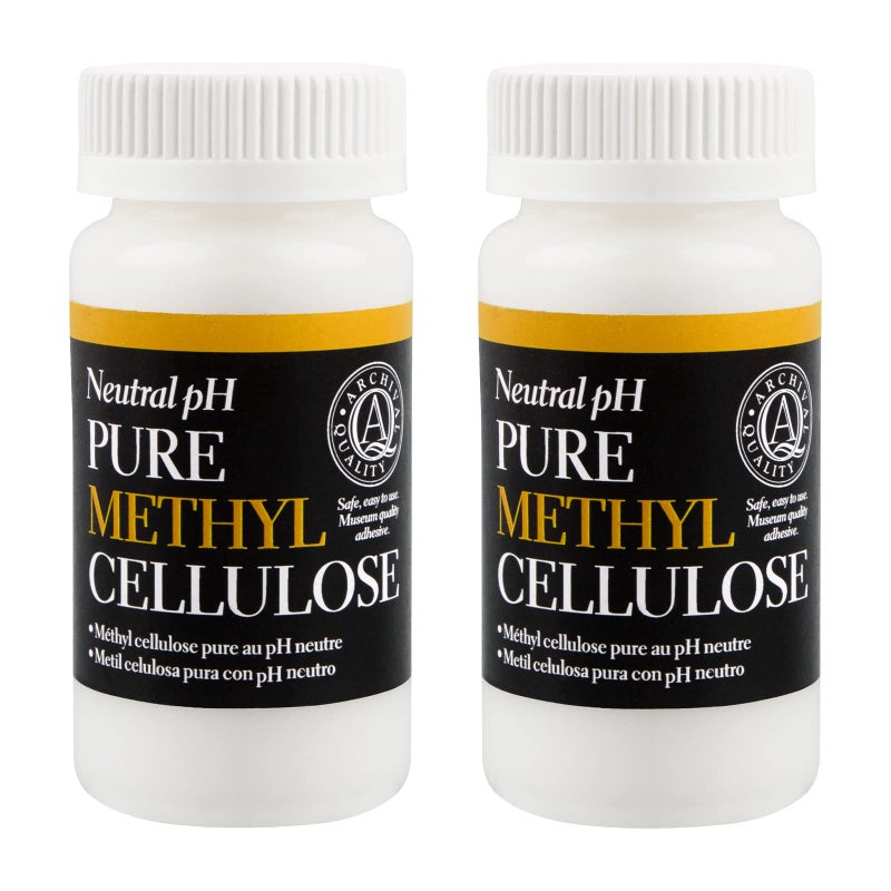 لينيكو لاصق سليلوز ميثيل محايد من لينيكو، 1.5 أونصة، غراء متعدد الأغراض خالي من الأحماض، سريع الجفاف وشفاف، قابل للذوبان في الماء، لإصلاح تجليد الكتب، والتأطير، والفن التصويري، والحرف الفنية الورقية، حزمة من 2 - Image 1